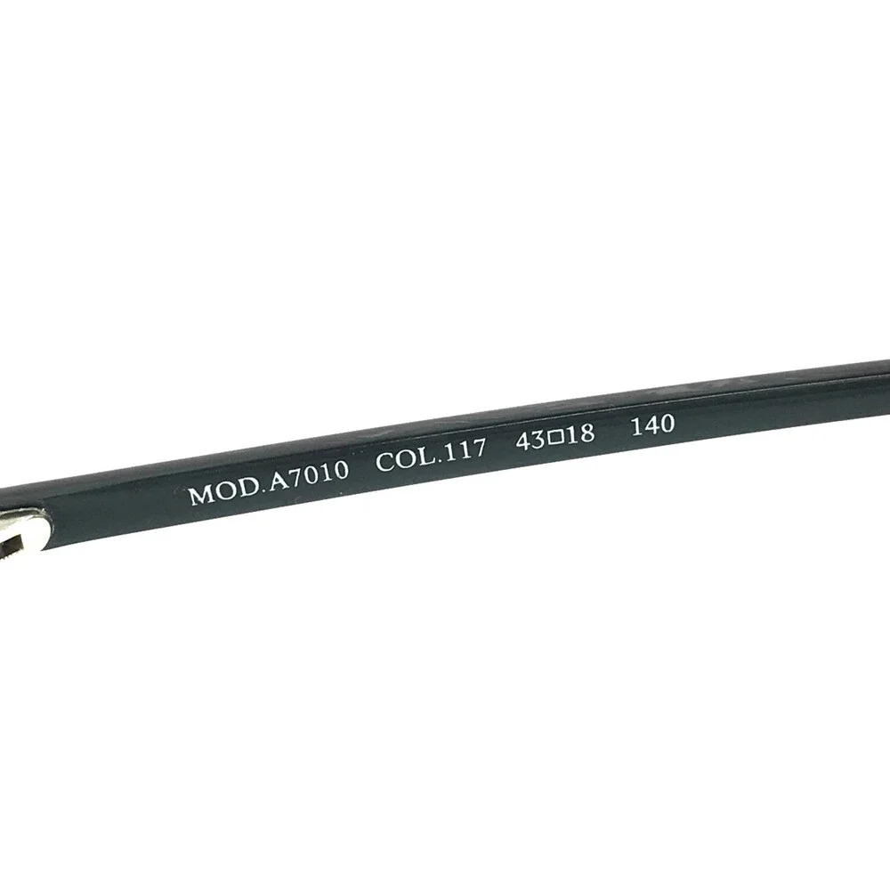 ogi Petite Eyeglasses Frames MOD. A7010 COL. 117 Black Gray Oval 43-18-140